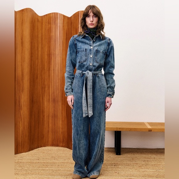 FRNCH 🇫🇷-JEAN BLUE VERBINE COMBINATION - Picture 3 of 7